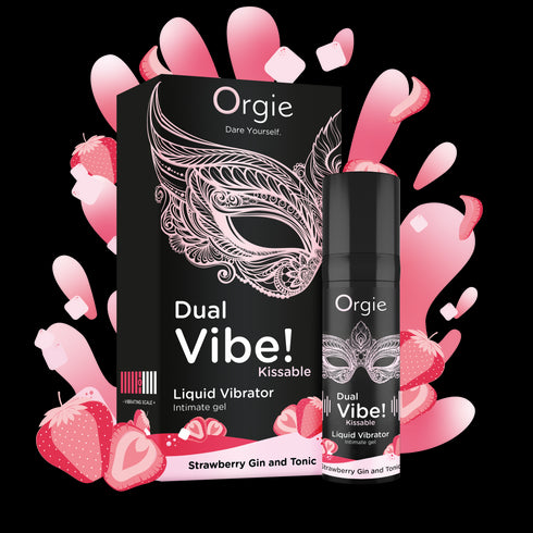 Gel besable Orgie Dual Vibe Strawberry Gin & Tonic 15 ml