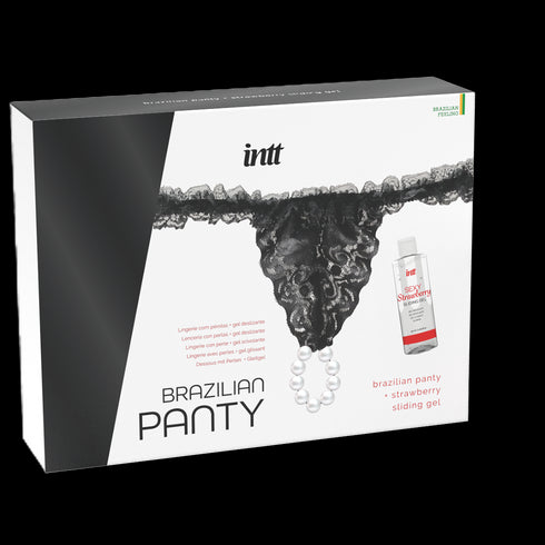 intt Brazilian Black Panty & Lube Kit
