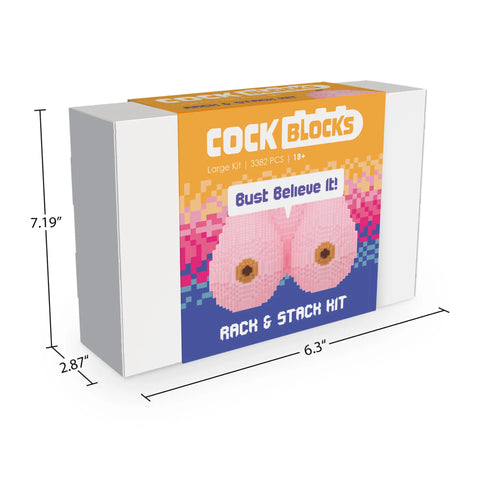 Juego de construcción de pechos en 3D Cock Blocks Rack & Stack