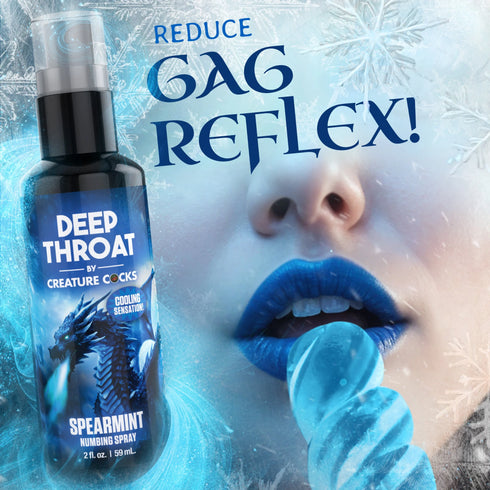 Spray anestésico de menta verde Deep Throat para sexo oral 59 ml