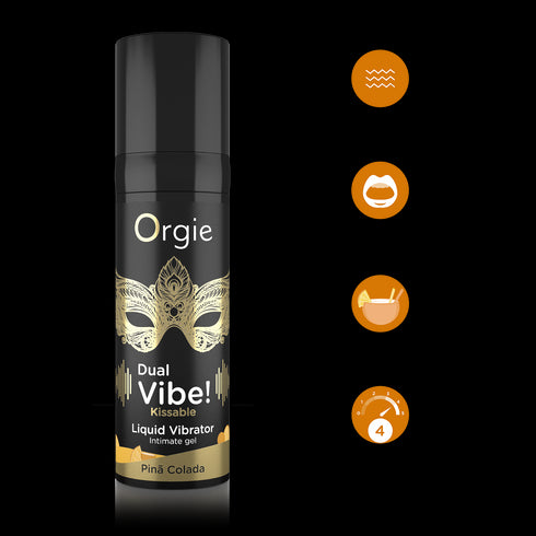 Orgie Dual Vibe Gel Besable Piña Colada 15ml