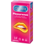 Angled image of a pink Durex Pleasuremax condom box for 12, labeled 'With dots and ribs,' showing a graphic of lips.