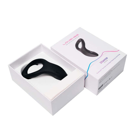 Anillo vibrador en forma de C Lovense Diamo, controlado mediante aplicación, negro