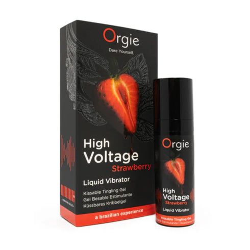 Vibrador líquido Orgie High Voltage Strawberry de 0.5 fl.oz