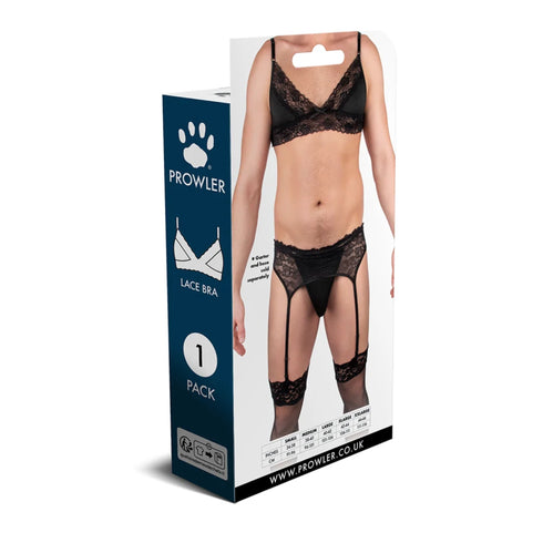 Sujetador masculino de encaje Prowler negro M