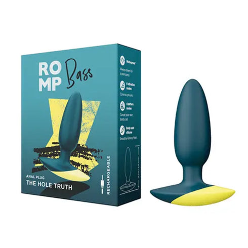 Tapón anal vibrador de graves ROMP color turquesa