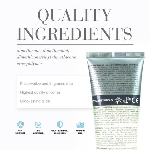 JO Premium Jelly Original a base de silicona 4 fl oz