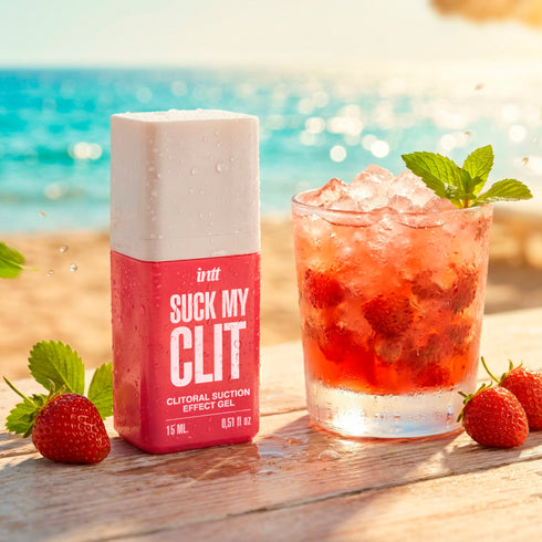 intt Suck My Clit Wild Strawberry Suction Effect Gel 0.5 fl oz