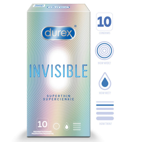 Durex Invisible Lubricated Caja 10