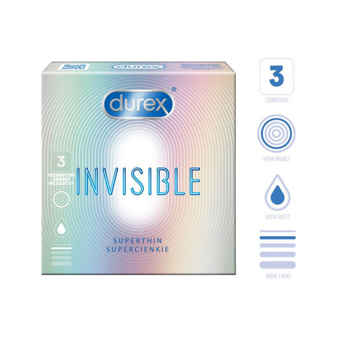 Durex Invisible Lubricated Caja 3