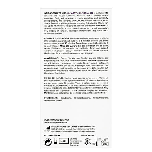 System JO ARCTIC Clitoral Stimulant 10ml