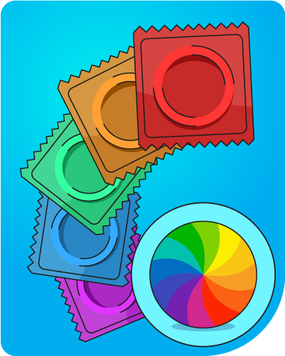 Preservativos de colores