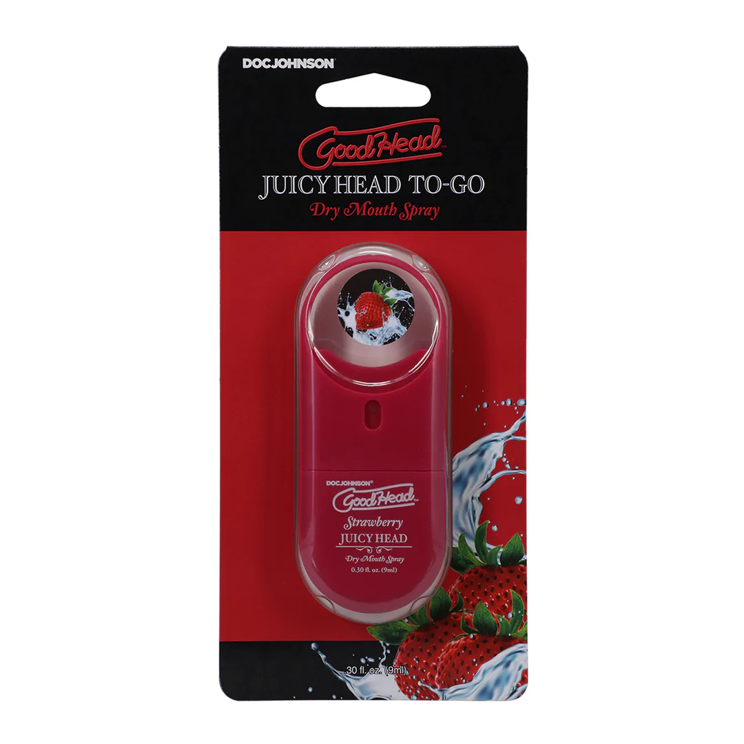 Doc Johnson Aerosol para boca seca Juicy Head para llevar Fresa 0.3 fl oz Imagen secundaria del producto