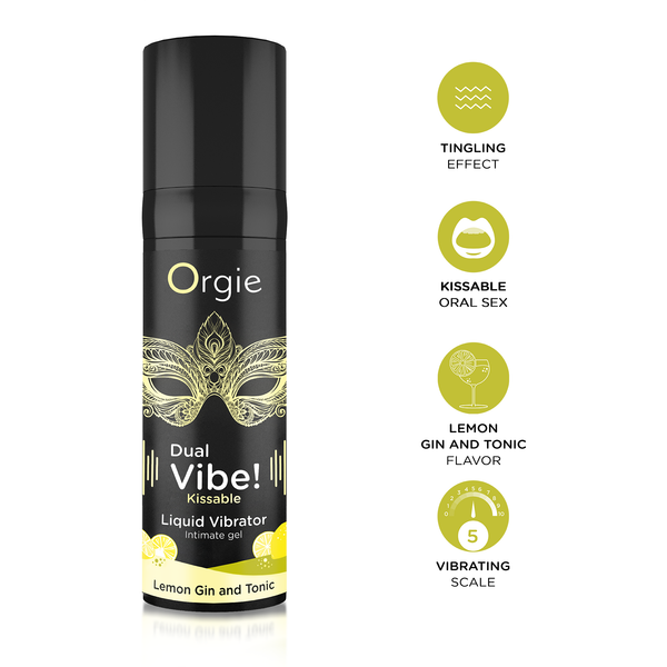 Orgie Dual Vibe Kissable Gel Lemon Gin & Tonic 0.5 fl oz