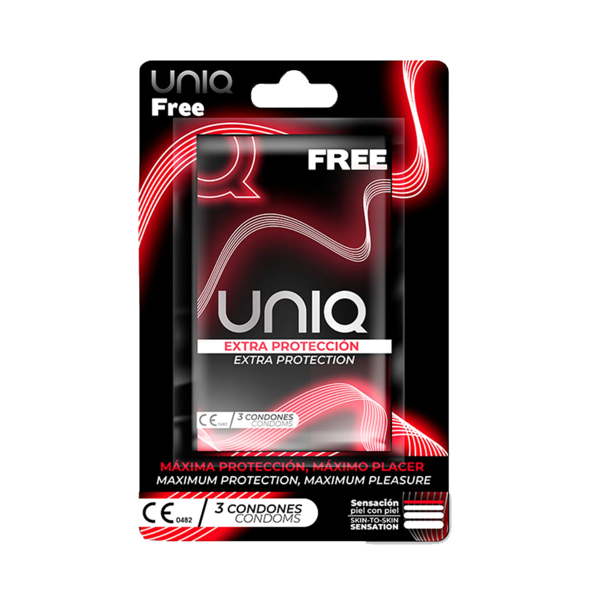 Condones Uniq Free Paquete de 3 Imagen principal del producto