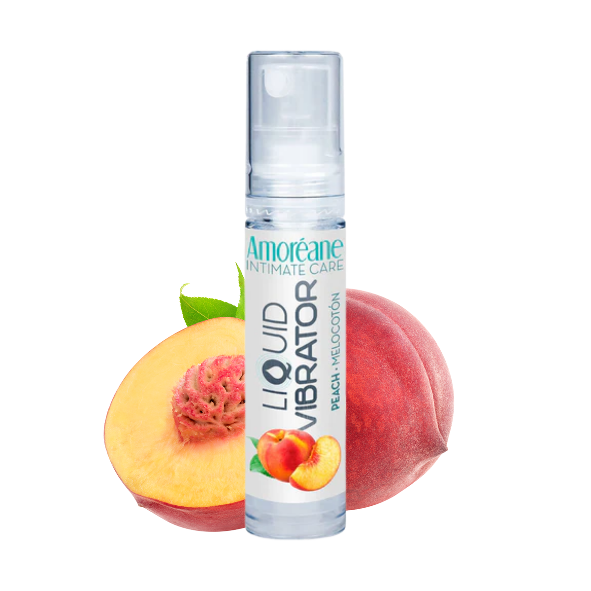 Amoreane Liquid Vibrator Peach 0.33 fl.oz Imagen principal del producto