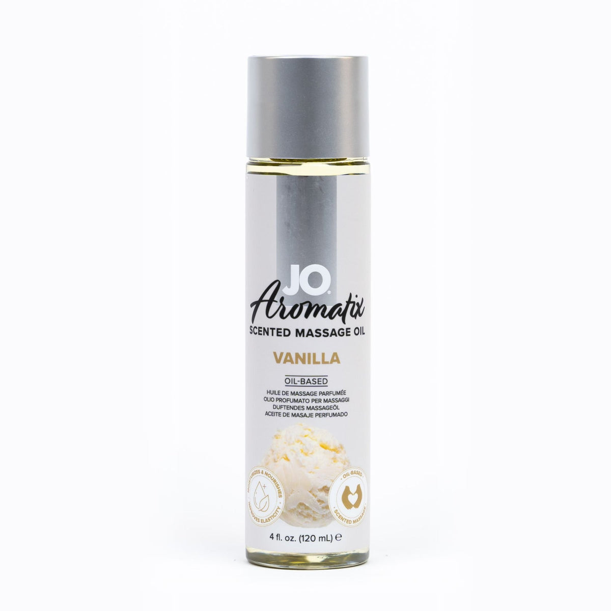JO Aromatix Massage Oil Vanilla Oil-Based4 fl.oz Imagen principal del producto