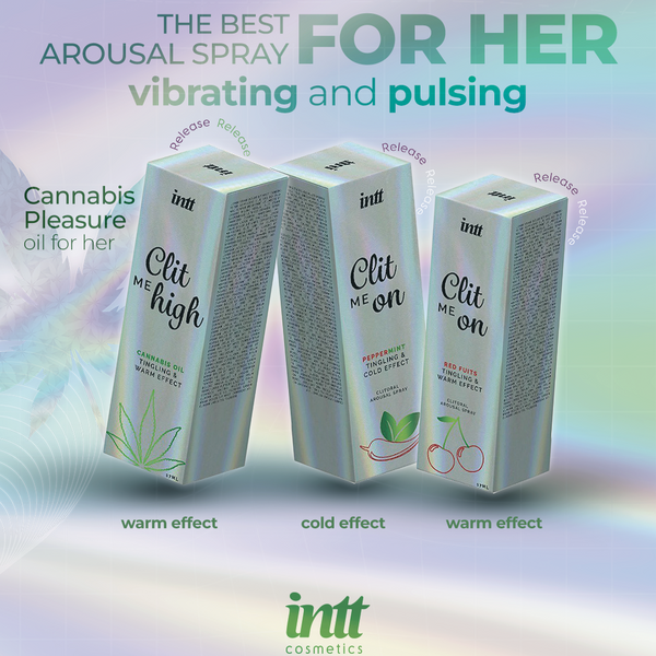 Three boxes of intt cosmetics products on a gradient background