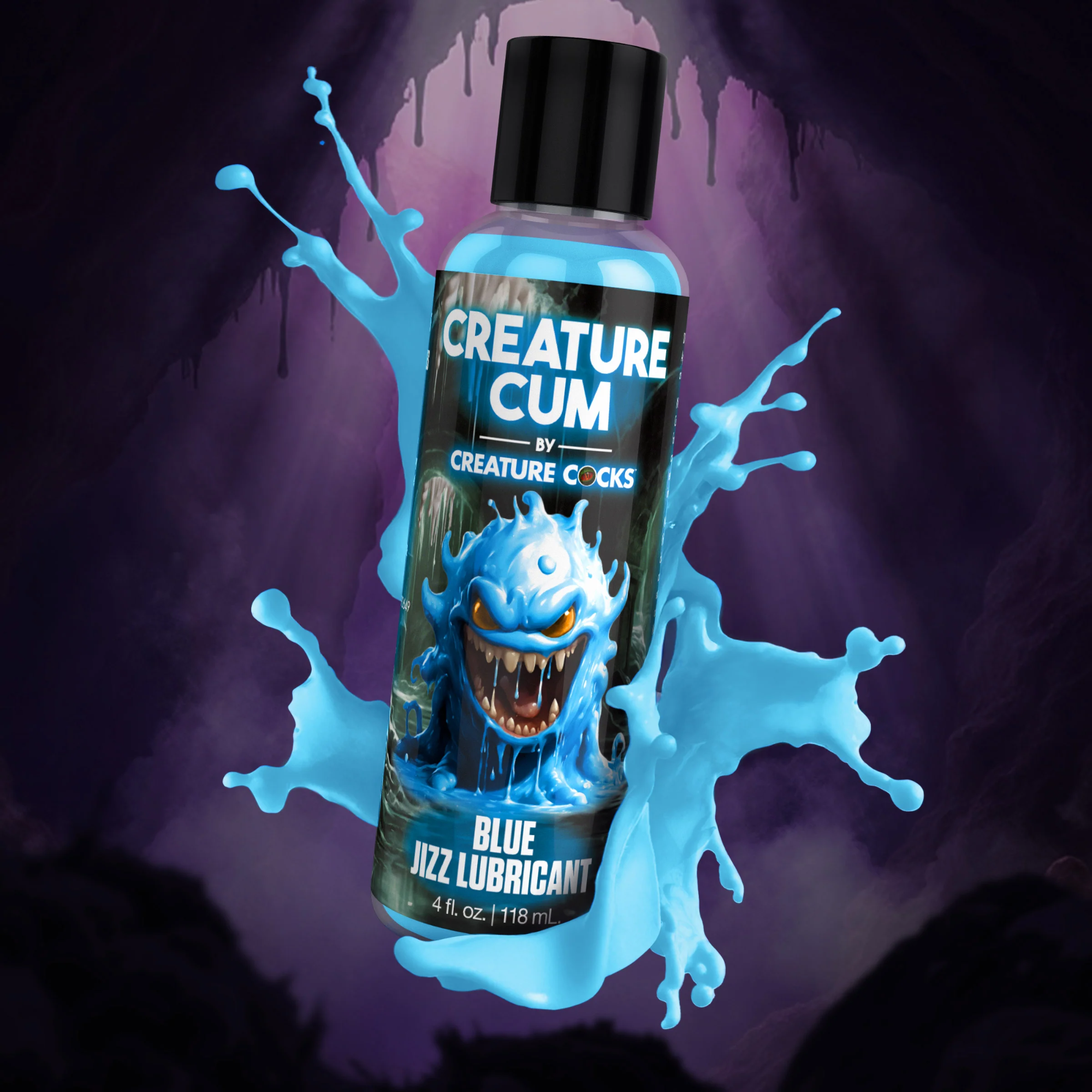 Lubricante de eyaculación a base de agua azul Creature Cum 120 ml Imagen secundaria del producto
