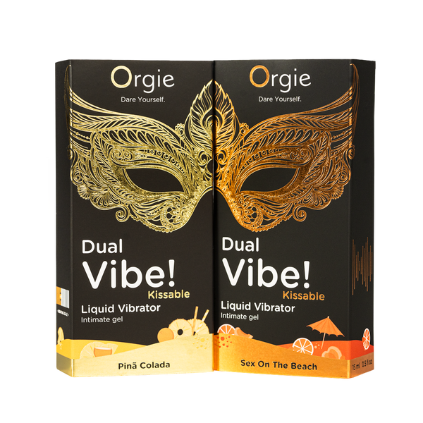 Orgie Dual Vibe Kissable Gel Pina Colada 0.5 fl oz