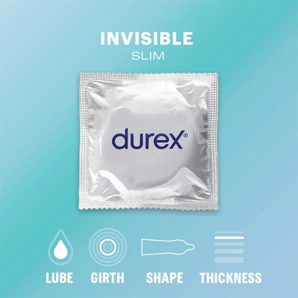 Durex Invisible SLIM Box 10 | WorldCondoms