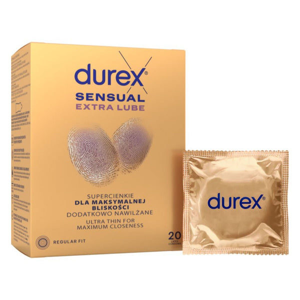 Durex Sensual EXTRA LUBE Box 20 | WorldCondoms
