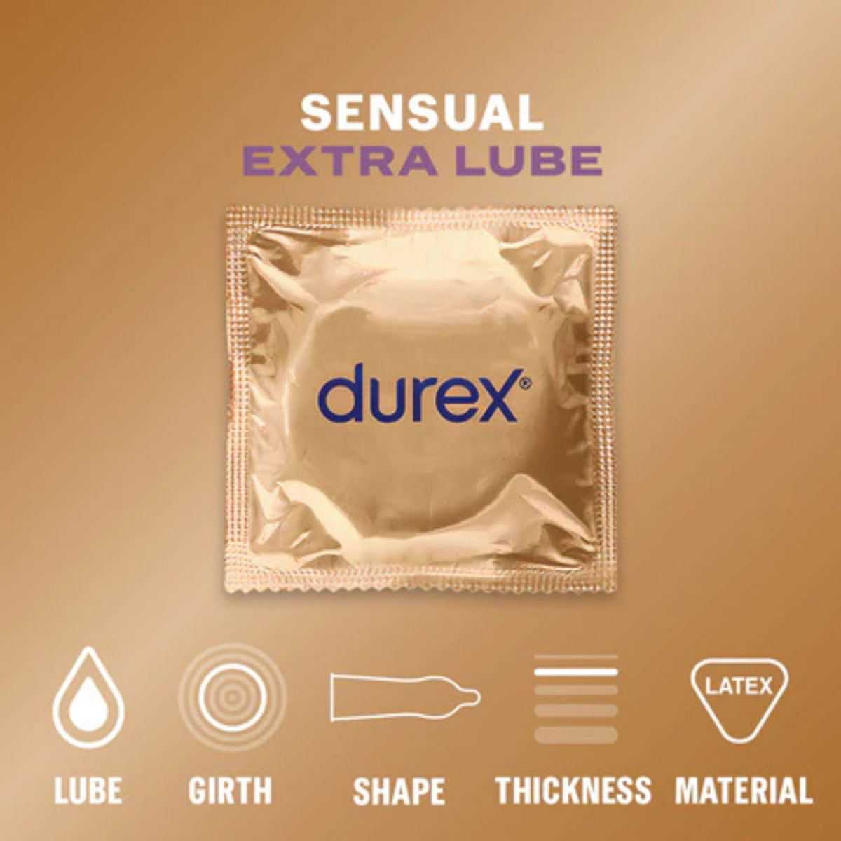 Durex Sensual EXTRA LUBE Box 20 | WorldCondoms