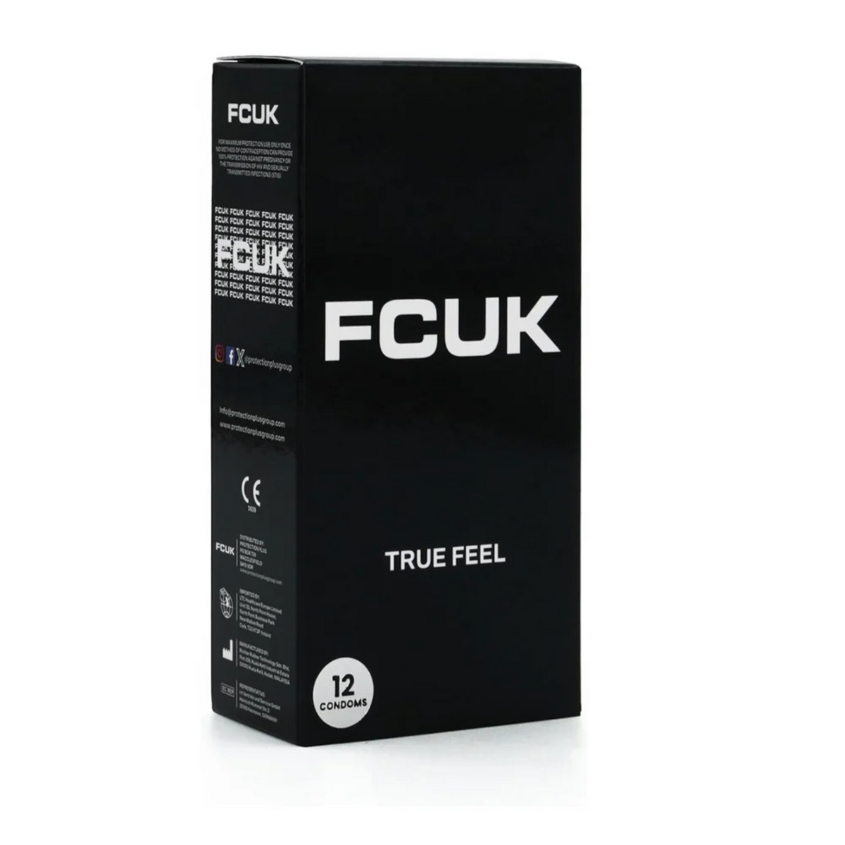 FCUK True Feel Condoms Black Box 12 | WorldCondoms Imagen principal del producto