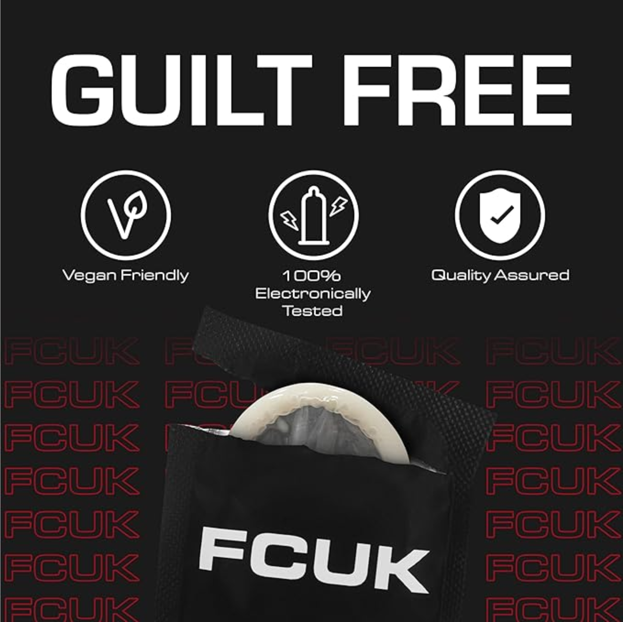 Condones FCUK True Feel con diseño de grafiti, caja de 12 Imagen secundaria del producto