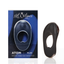 Product set view showing the black Hot Octopuss Atom Plus vibrating c-ring standing next to its blue and black retail packaging box.