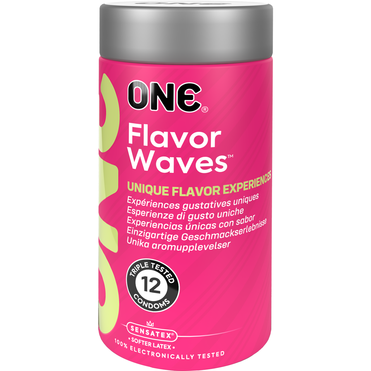 ONE Flavor Waves Box 12 | WorldCondoms Imagen principal del producto