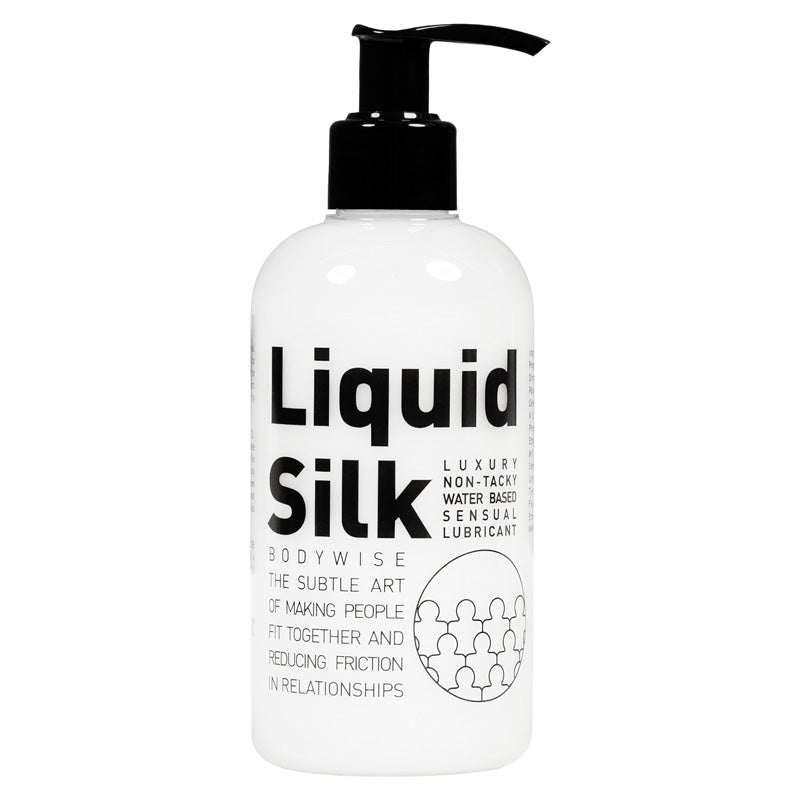 Liquid Silk Bodywise the subtle art of making people fit together and reducing friction in relationships. Luxury non-tacky water-based sensual lubricant. Imagen principal del producto