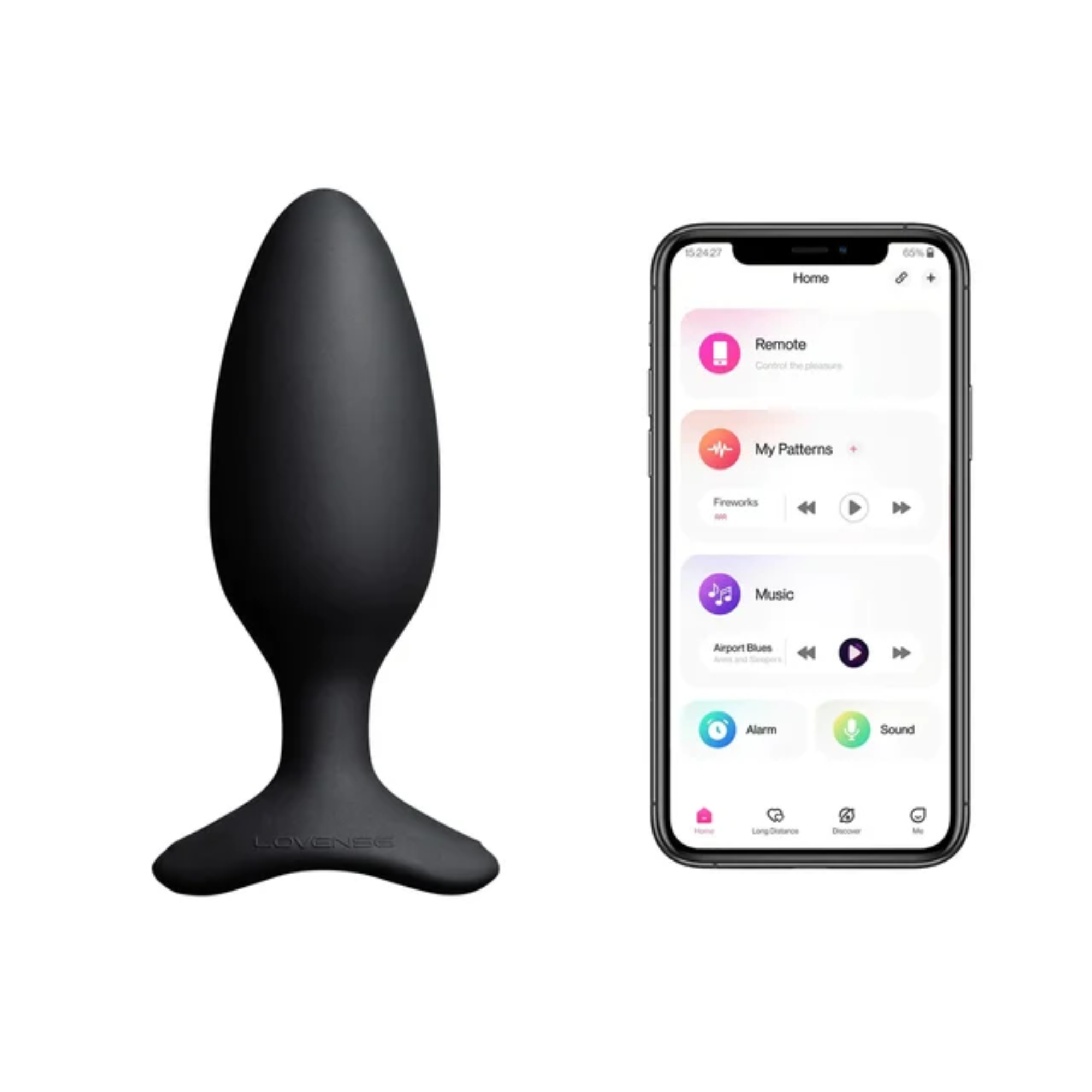 Plug anal Lovense Hush 2 con control remoto mediante aplicación, 1.75", negro Imagen secundaria del producto