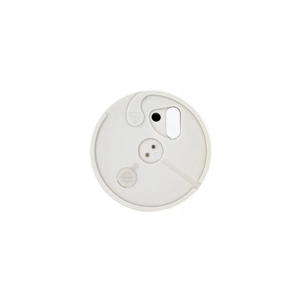 Top-down view showing the bottom base of the Lovense Max 2 device, detailing its magnetic charging port and air-release valve.
