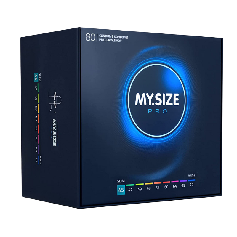 my.size pro 45mm condom box of 80 condoms.  Imagen principal del producto
