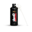 Studio product shot of the 1000 ml MyLove Fisting Pro Gel black bottle standing next to a separate white pump dispenser nozzle. The front label features a graphic of a raised fist with a star and red vertical text reading "FISTING PRO."