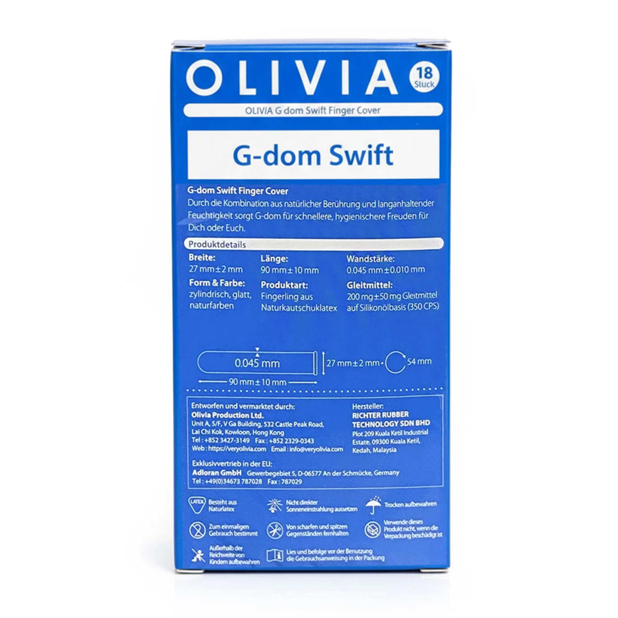 Olivia G-Dom Swift Finger Cover 18 Pack Imagen secundaria del producto