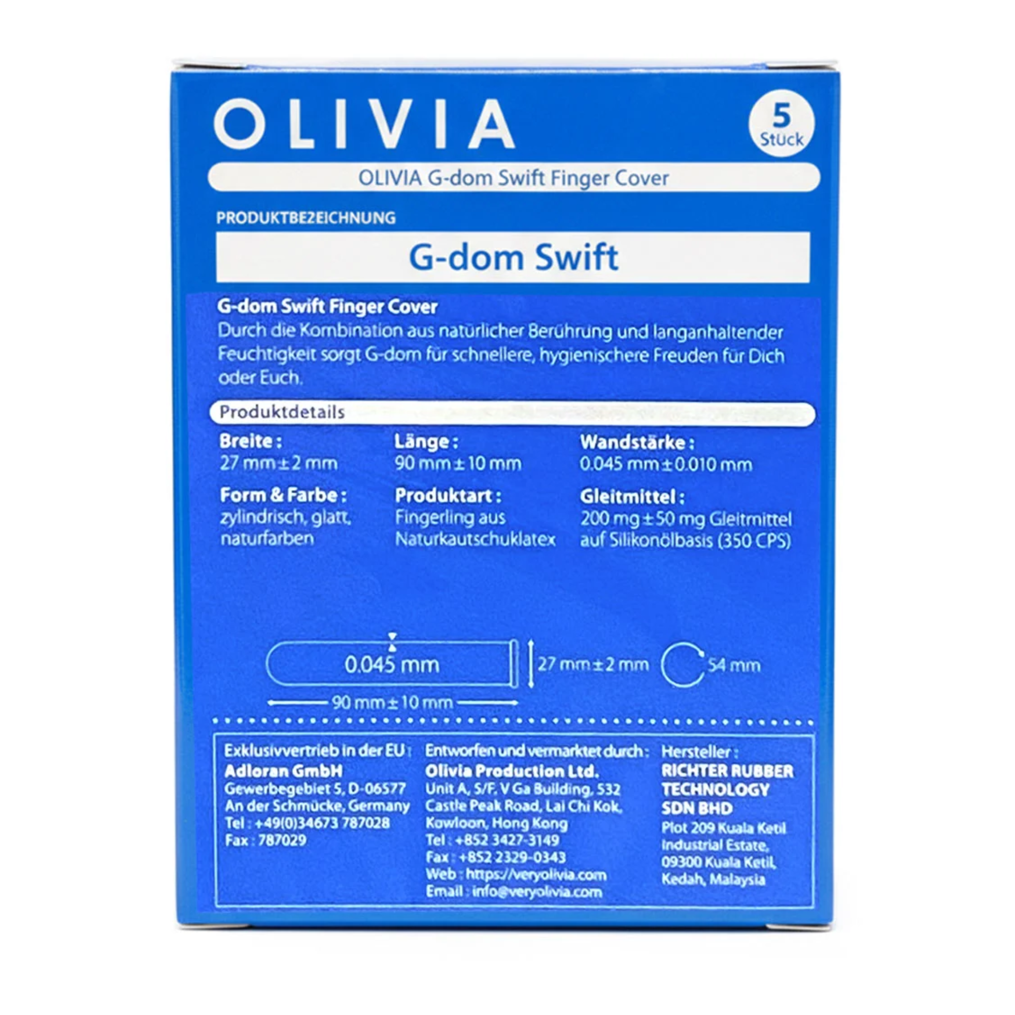 Olivia G-Dom Funda para dedo Swift paquete de 5 Imagen secundaria del producto