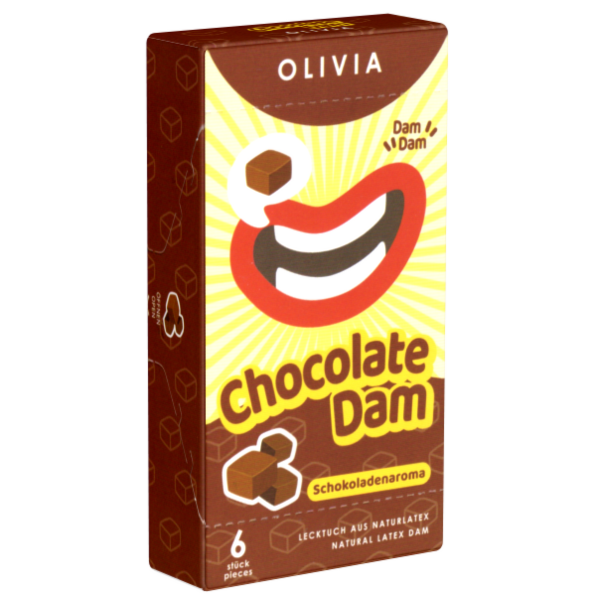 Olivia Chocolate Dams Pack 6 | WorldCondoms Imagen principal del producto