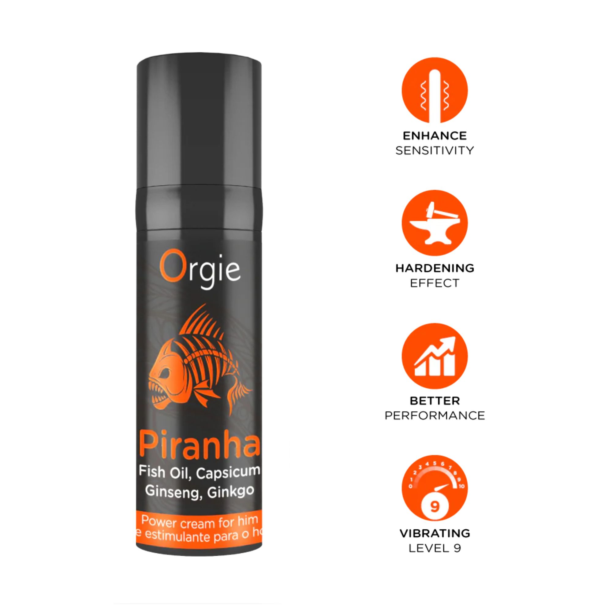 Orgie Piranha Power Crema para él 15 ml Imagen secundaria del producto