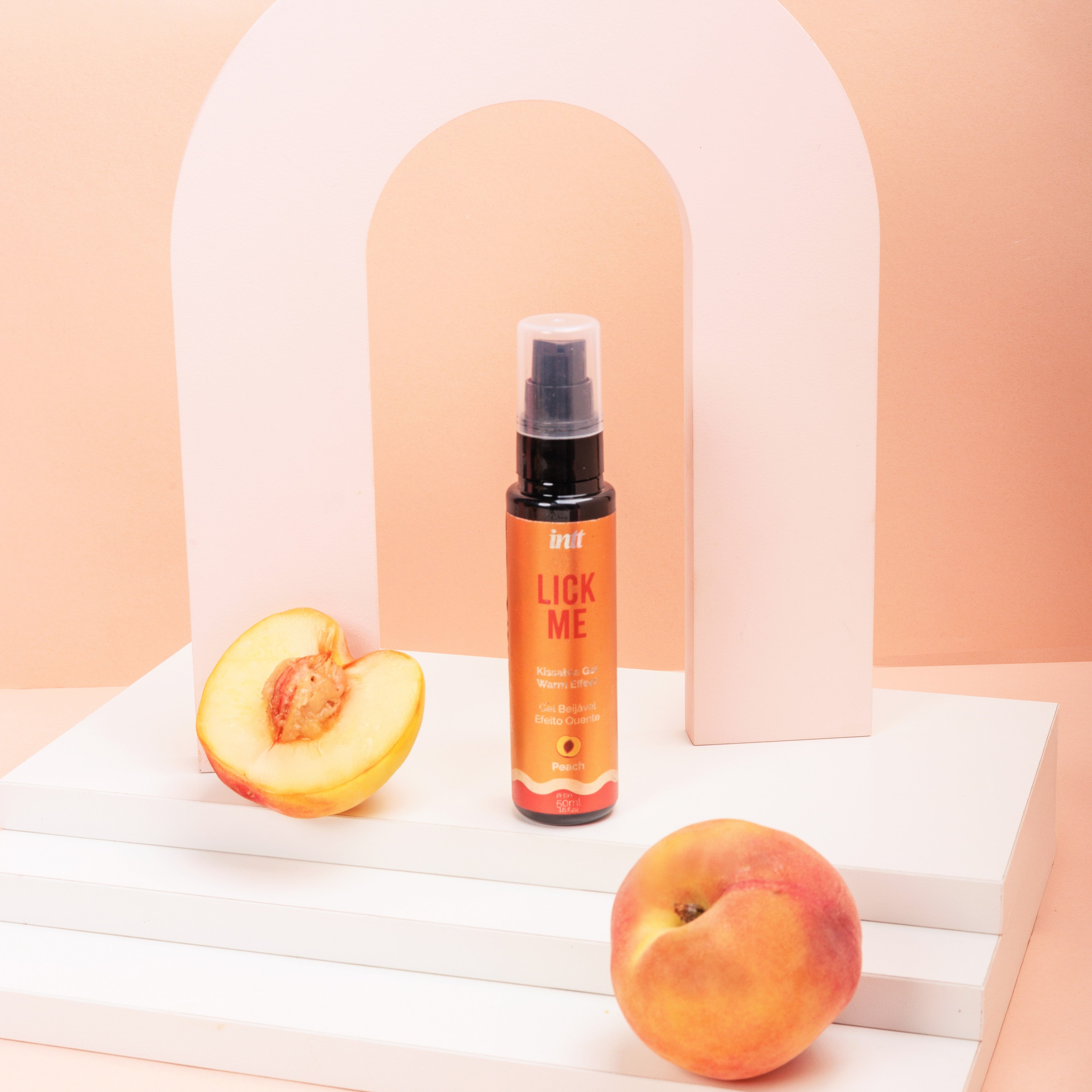 Gel calentador intt Lick Me Peach 1.6 fl.oz Imagen secundaria del producto