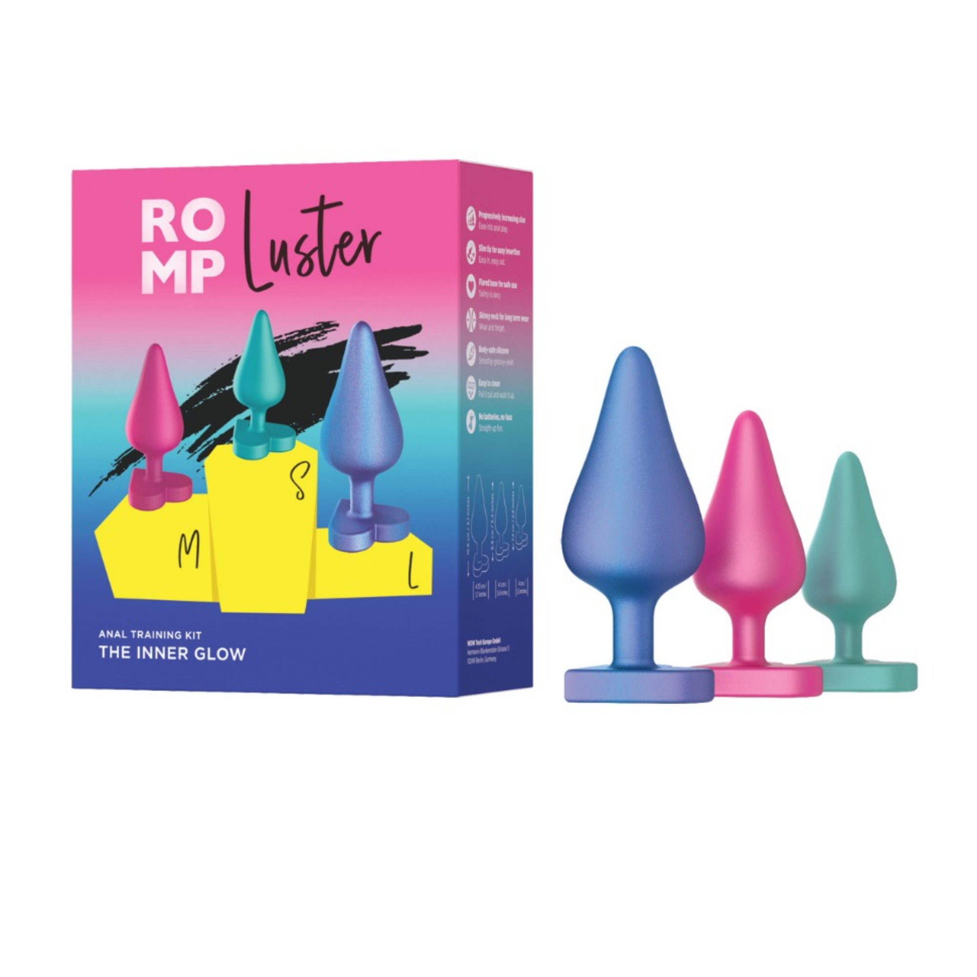 Kit de entrenamiento para tapones anales ROMP Luster Imagen secundaria del producto