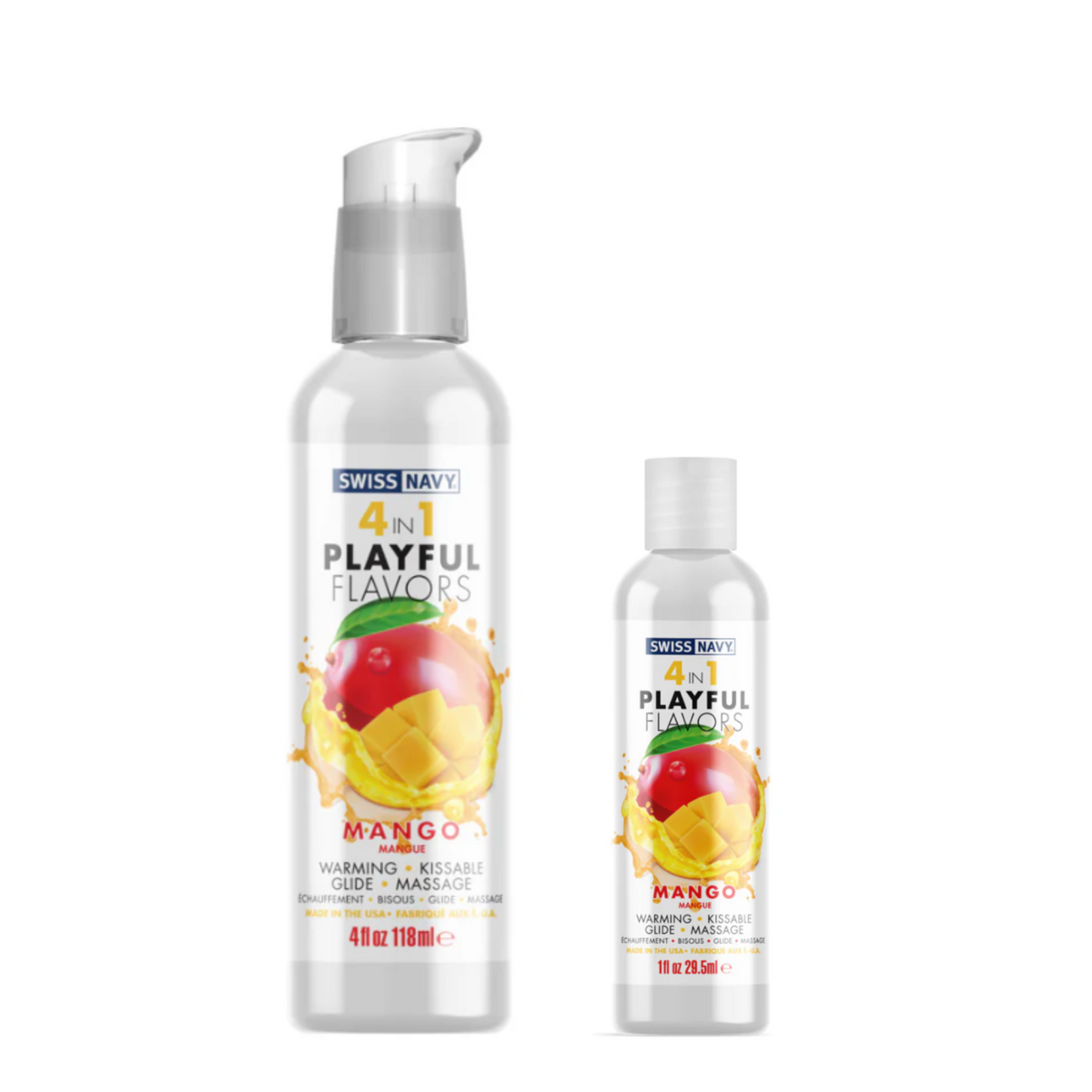 Swiss Navy 4 in 1 Playful Flavors Mango Front Imagen principal del producto