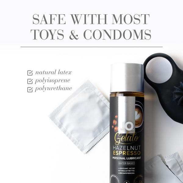 JO Gelato Hazelnut Espresso Lubricant Water-Based - safe to use
