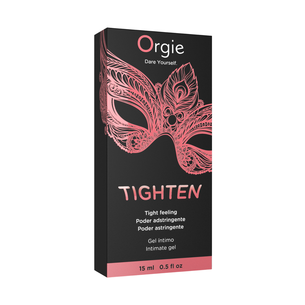 An image of Orgie Tighten Gel 15 ml in the white background. Imagen principal del producto