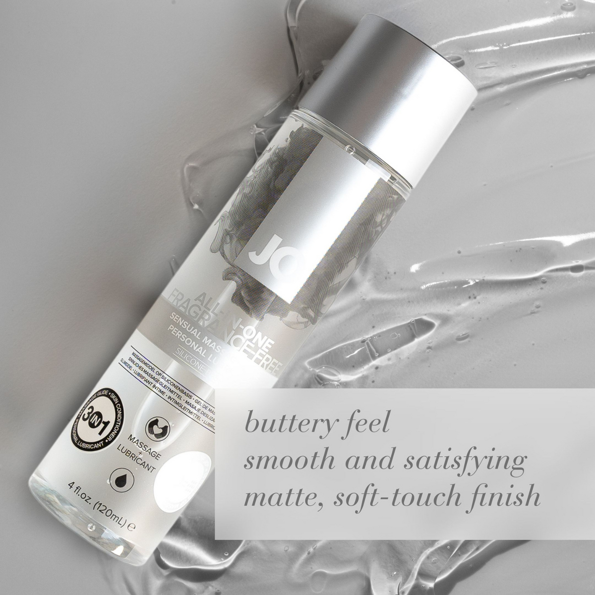 System JO All-In-One Massage Glide Fragrance Free smooth texture