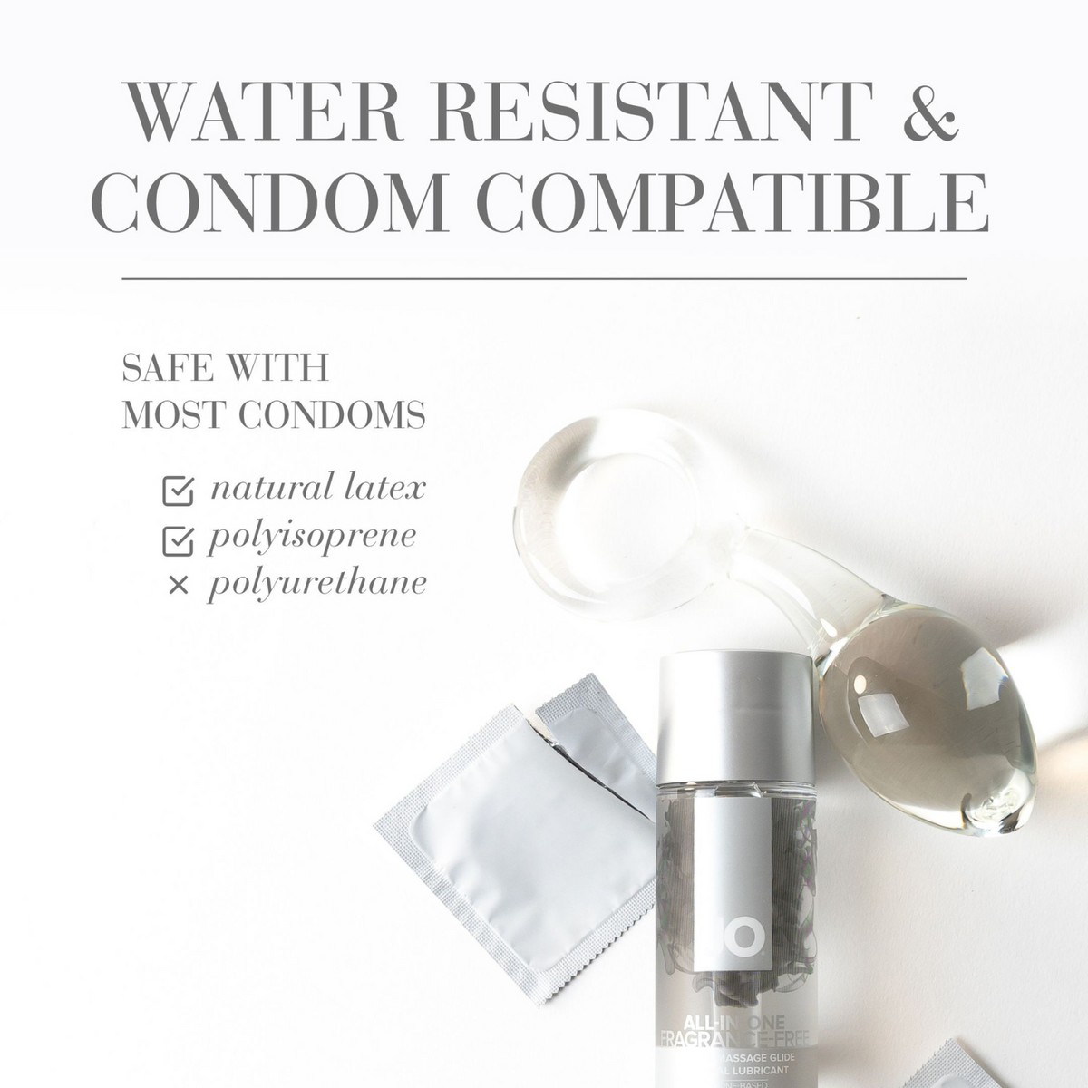 System JO All-In-One Massage Glide Fragrance Free water resistant