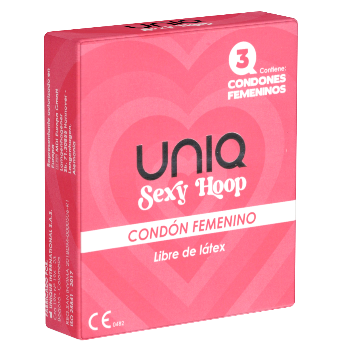 UNIQ Single Sexy Hoop Female Box 3 | WorldCondoms Imagen principal del producto