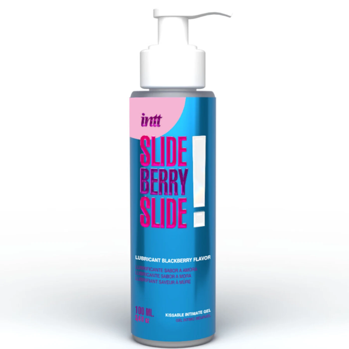 intt Slide Berry Slide Kissable Intimate Gel in Blackberry flavor, 100 ml pump bottle. Imagen principal del producto