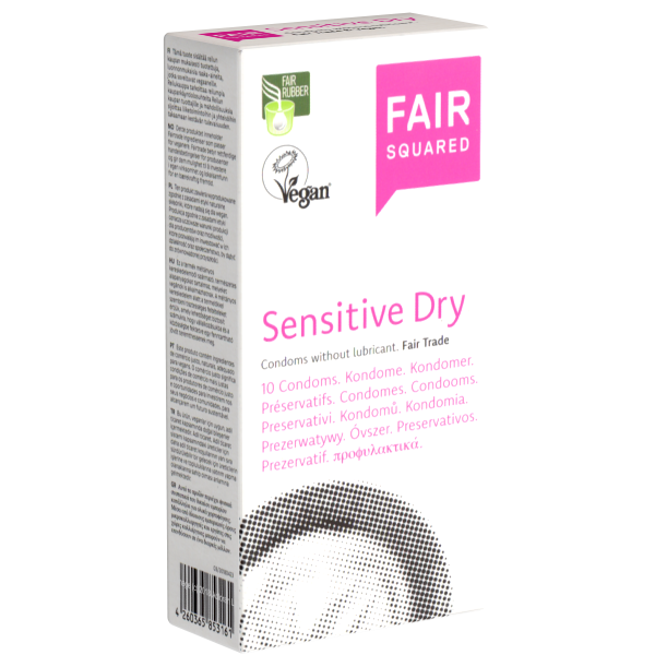 Fair Squared Sensitive Dry Box 10 | WorldCondoms Imagen principal del producto